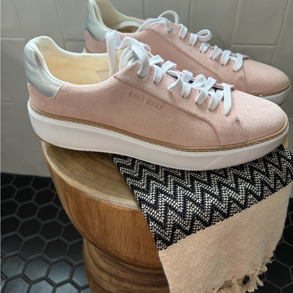 Cole Haan Women's Blush and White Sneakers